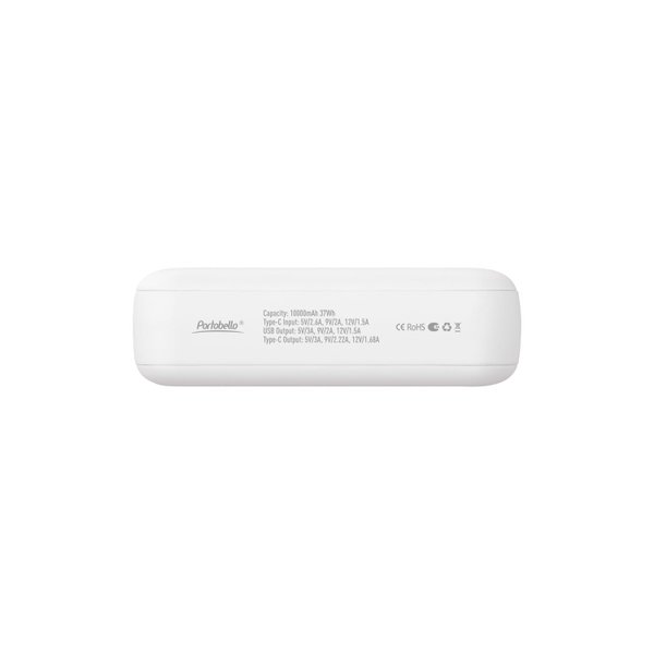 Внешний аккумулятор с функцией быстрой зарядки Формула (Formula) 10000 mAh, белый
