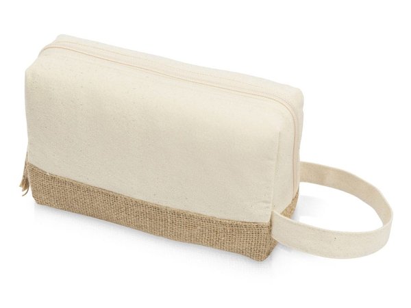 Косметичка «Jute» с ручкой из хлопка и джута - Косметичка «Jute» с ручкой из хлопка и джута