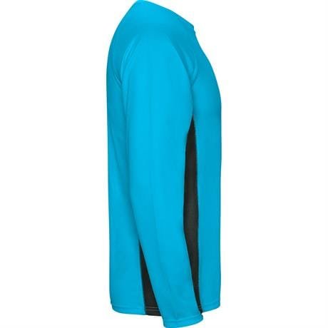 Спортивная футболка SHANGHAI L/S мужская - Спортивная футболка SHANGHAI L/S мужская, БИРЮЗОВЫЙ/ТЕМНЫЙ ГРАФИТ S