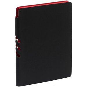 ежедневник flexpen black, недатированный, черный с красным