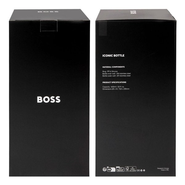 Изотермическая фляга Iconic Black - Изотермическая фляга Iconic Black