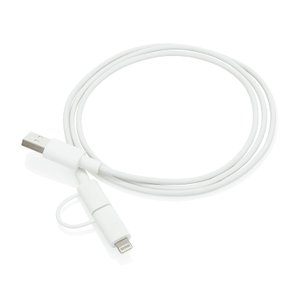 кабель «2 в 1» с лицензированным mfi разъемом apple lightning