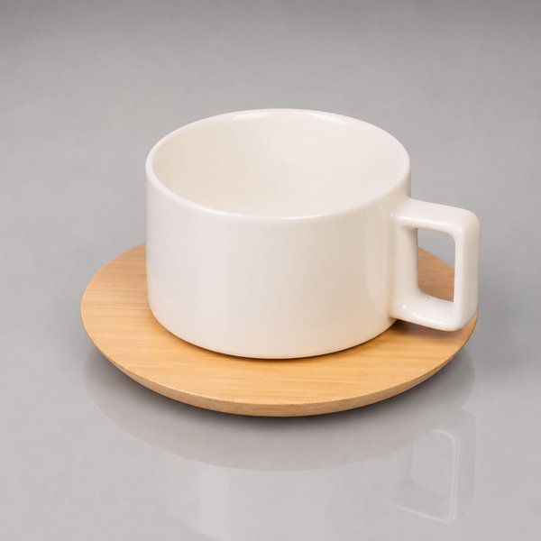 Чайная пара с бамбуковым блюдцем «Sheffield» - Чайная пара с бамбуковым блюдцем «Sheffield»