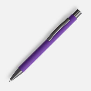 ручка шариковая atento soft touch, фиолетовая