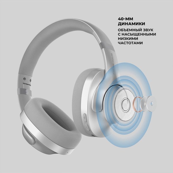 Беспроводные накладные наушники Stereo Ultra ANC, BT 5.4, ANC/ENC, 500мАч - Беспроводные накладные наушники Stereo Ultra ANC, BT 5.4, ANC/ENC, 500мАч