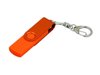 USB 2.0- флешка на 32 Гб с поворотным механизмом и дополнительным разъемом Micro USB