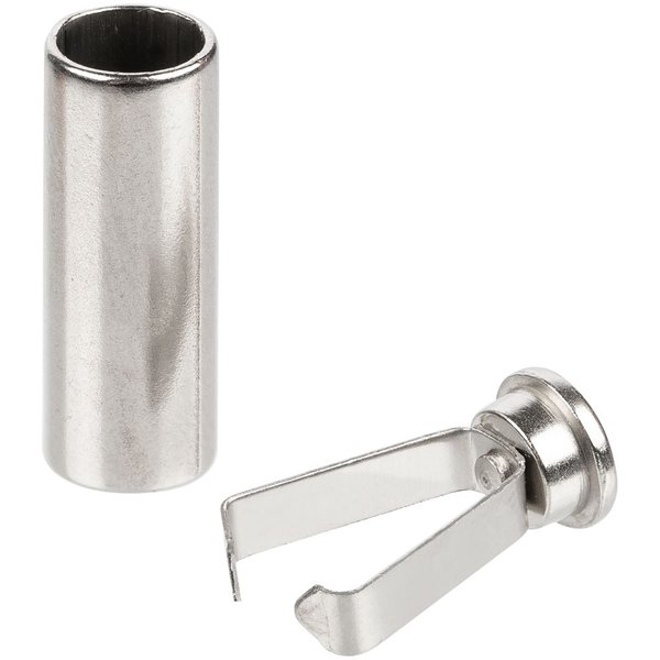 Наконечник для шнурка Nozzle, ver.2, серебристый (хром)