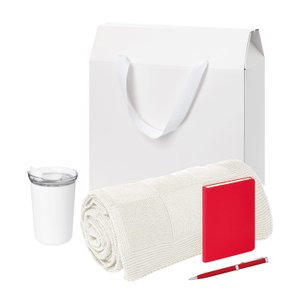 подарочный набор велком пак спарк мини (welcome pack spark mini), красный (термокружка, блокнот, ручка, плед, коробка-пакет)