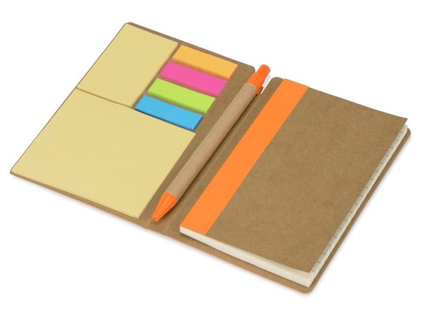 Блокнот А6 «Write and stick» с ручкой и набором стикеров - Блокнот А6 «Write and stick» с ручкой и набором стикеров