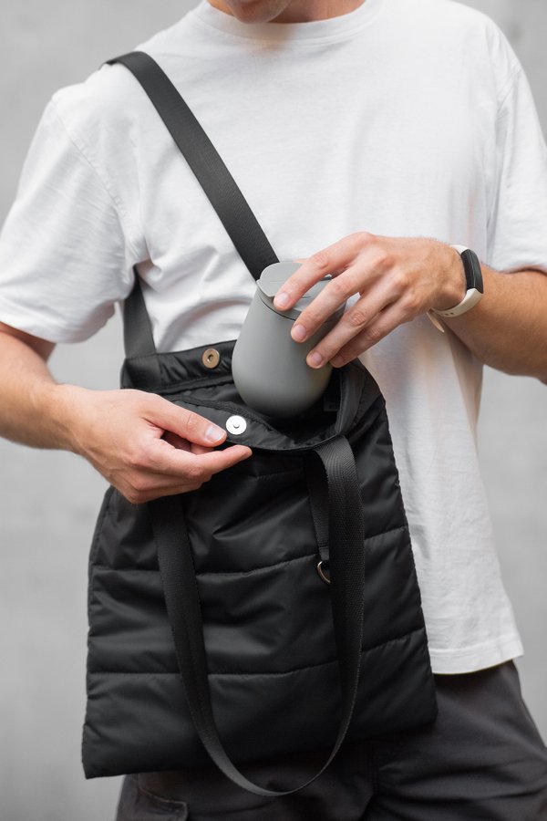 Шоппер Superbag Bubble, стёганый, с магнитной кнопкой - Шоппер Superbag Bubble, стёганый, с магнитной кнопкой (черный)