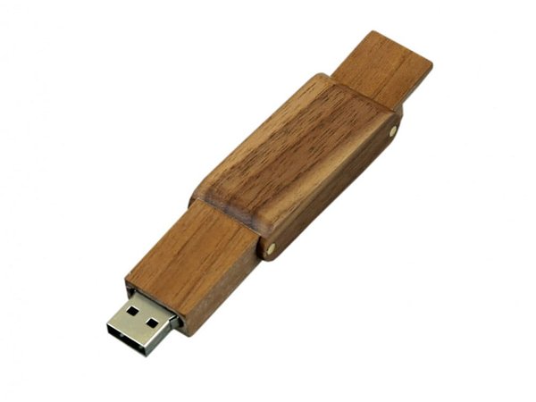 USB 2.0- флешка на 64 Гб прямоугольной формы с раскладным корпусом - USB 2.0- флешка на 64 Гб прямоугольной формы с раскладным корпусом