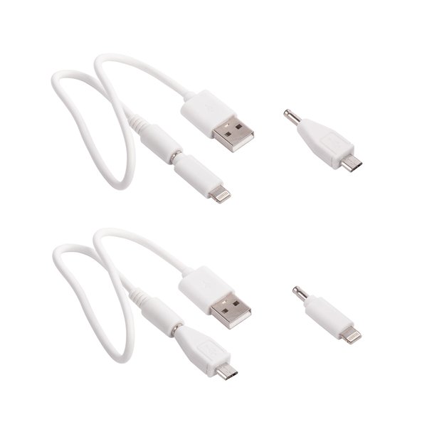 Кабель 2-в-1 (microUSB, Lightning) - Кабель 2-в-1 (microUSB, Lightning) белый