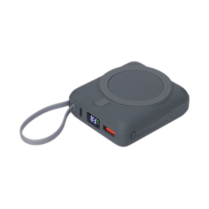 внешний аккумулятор с подсветкой риттер pd (ritter pd) 10000mah с функцией беспроводной зарядки 15w, серый