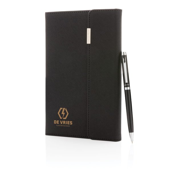 Набор Swiss Peak Deluxe из блокнота и ручки, А5 - Набор Swiss Peak Deluxe из блокнота и ручки, А5