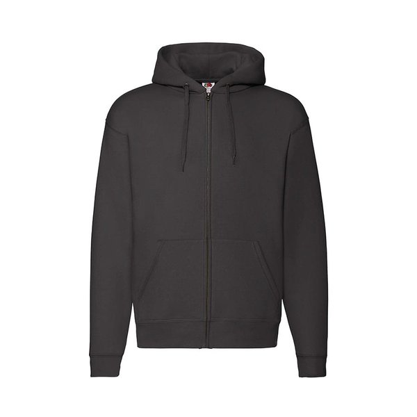 Толстовка с начесом PREMIUM HOODED SWEAT JACKET 280 - Толстовка мужская "PREMIUM HOODED SWEAT JACKET", черный_XL, 70% х/б, 30% п/э, 280 г/м2
