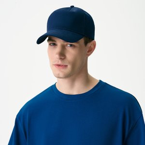 бейсболка фит (fit), 5 клиньев, синий