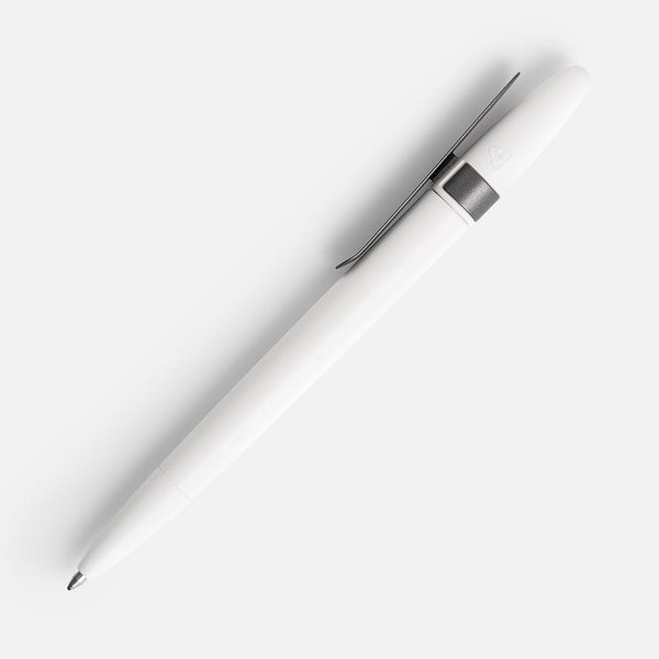 Ручка шариковая Prodir DS5 TSM Metal Clip, белая с серым