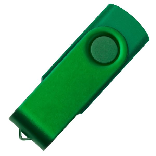 USB flash-карта DOT (8Гб), белый, 5,8х2х1,1см,пластик металл - USB flash-карта DOT (8Гб), зеленый, 5,8х2х1,1см, пластик, металл