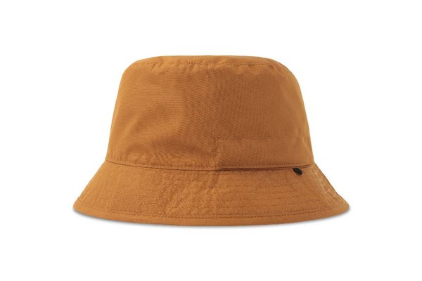 Панама двусторонняя "BUCKET POCKET-S" 85 - Панама "BUCKET POCKET-S", горчичный-чёрный, 100% переработанный полиэстер, 85 г/м2