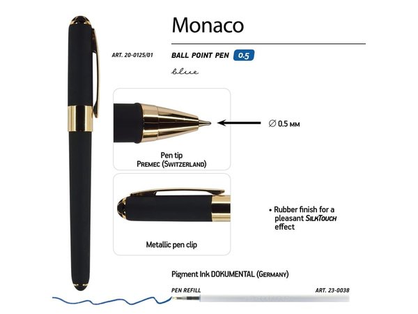 Ручка пластиковая шариковая «Monaco» - Ручка пластиковая шариковая «Monaco»