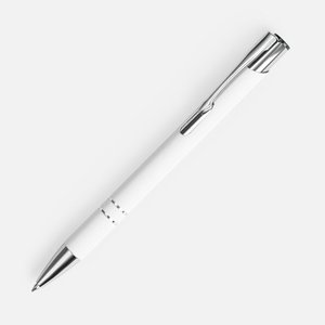ручка шариковая keskus soft touch, белая