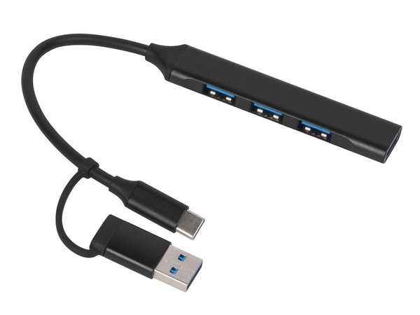 USB-хаб «Link» с коннектором 2-в-1 USB-C и USB-A, 2.0/3.0 - USB-хаб «Link» с коннектором 2-в-1 USB-C и USB-A, 2.0/3.0