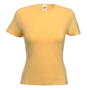 Футболка женская LADY FIT CREW NECK T 210 - Футболка "Lady-Fit Crew Neck T", песочный_L, 95% х/б, 5% эластан, 210 г/м2