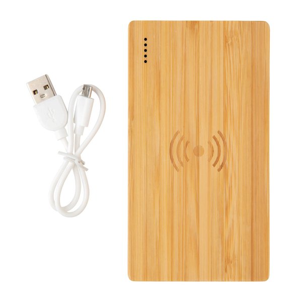 Экологичный внешний аккумулятор Bamboo, 4000 mAh - Экологичный внешний аккумулятор Bamboo, 4000 mAh