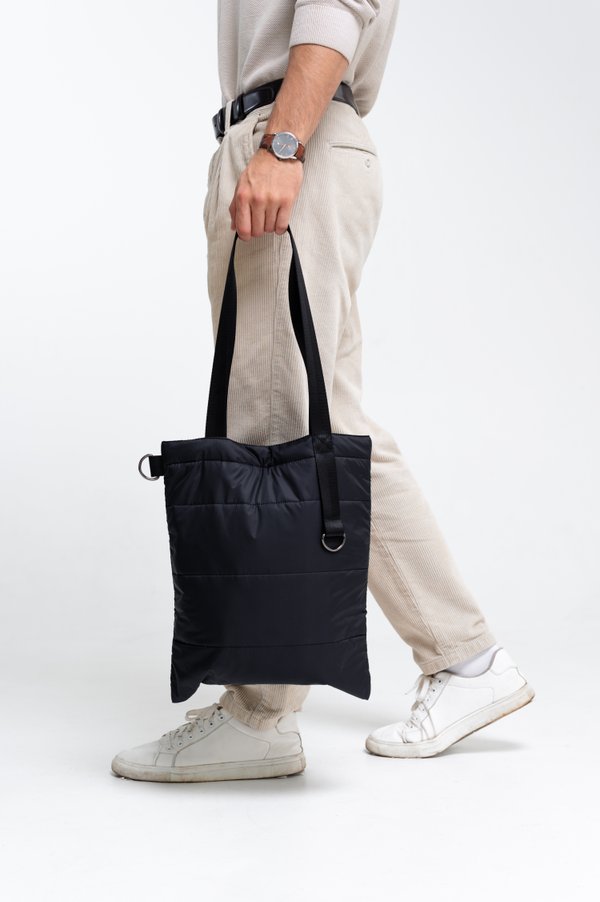 Шоппер Superbag Bubble, стёганый, с магнитной кнопкой - Шоппер Superbag Bubble, стёганый, с магнитной кнопкой (черный)