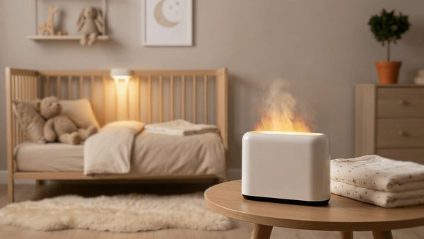 Увлажнитель "Flame" с эффектом пламени - Увлажнитель "Flame" с эффектом пламени белый