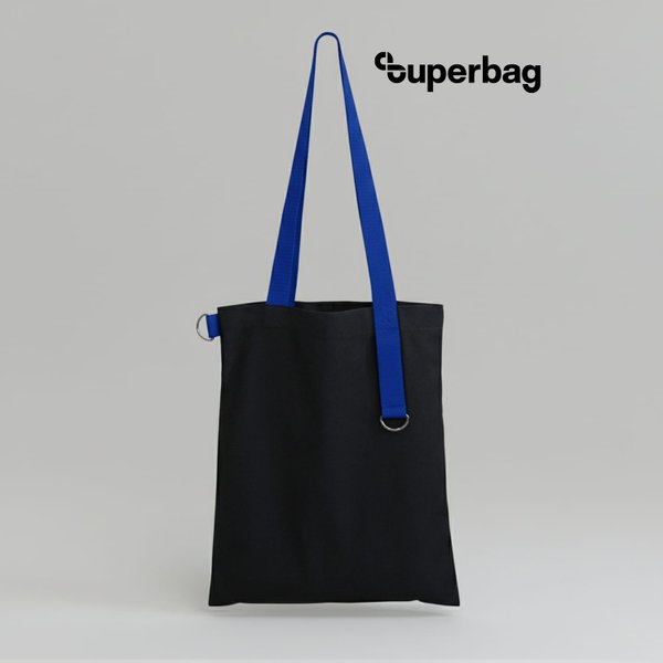 Шоппер Superbag black - Шоппер Superbag black (чёрный с синим)