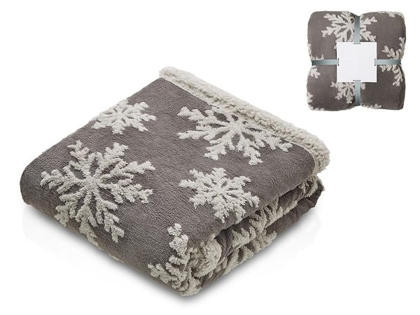 Плед Snowflake новогодний с капюшоном - Плед Snowflake новогодний с капюшоном