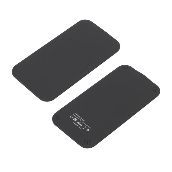 Настольное беспроводное зарядное устройство "Slim SOFTTOUCH" - Настольное беспроводное зарядное устройство "Slim SOFTTOUCH" черный