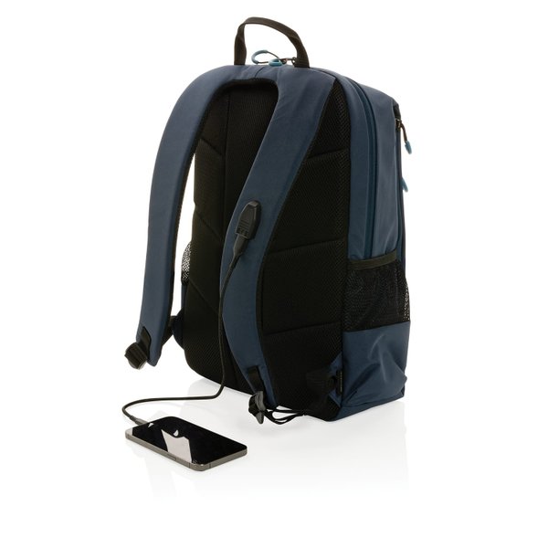 Рюкзак для ноутбука Impact Lima из rPET AWARETM, RFID, 15.6" - Рюкзак для ноутбука Impact Lima из rPET AWARETM, RFID, 15.6"