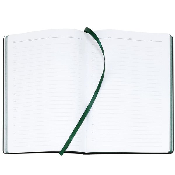 Ежедневник Bookmark, недатированный, черный с зеленым