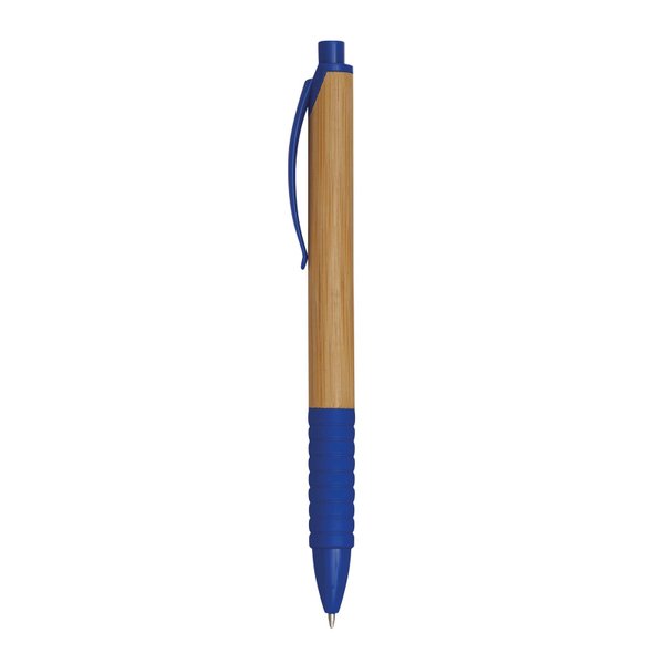 Ручка шариковая BAMBOO RUBBER, синяя - Ручка шариковая BAMBOO RUBBER, синяя