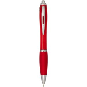 шариковая ручка nash rcs из переработанного пластика с цветным корпусом и грипом (черные чернила)