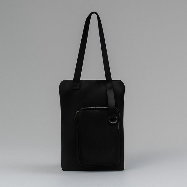 Шоппер Superbag Pocket, с внутренним креплением (карабин) и чехлом для мелочей - Шоппер Superbag Pocket, с внутренним креплением (карабин) и чехлом для мелочей (черный)
