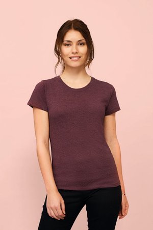 футболка женская regent fit women, коричневая (терракотовая)