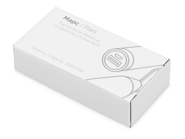 Внешний аккумулятор «Марс» с карабином, 2600 mAh - Внешний аккумулятор «Марс» с карабином, 2600 mAh