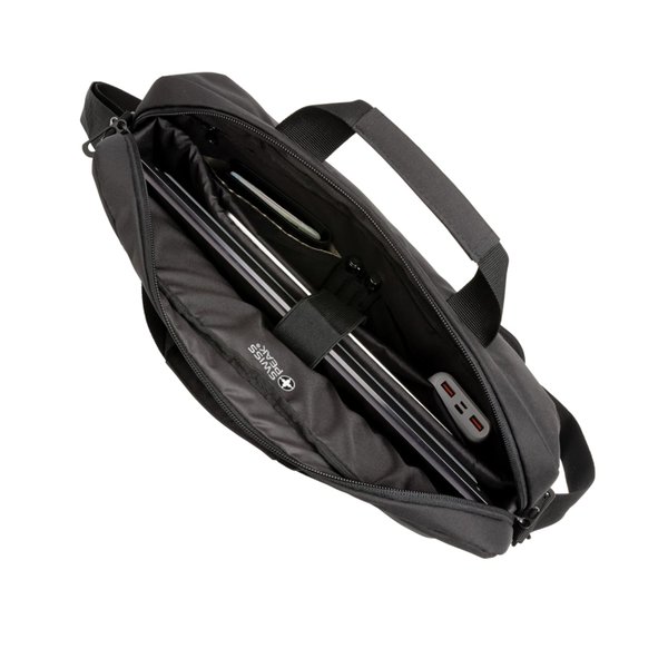 Сумка для ноутбука Swiss Peak с RFID-защитой из rPET AWARE™, 15,6’’ - Сумка для ноутбука Swiss Peak с RFID-защитой из rPET AWARE™, 15,6’’