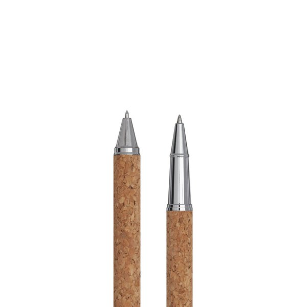 Набор для письма CORK SIGNATURE, коричневый, серебристый - Набор для письма CORK SIGNATURE, коричневый, серебристый