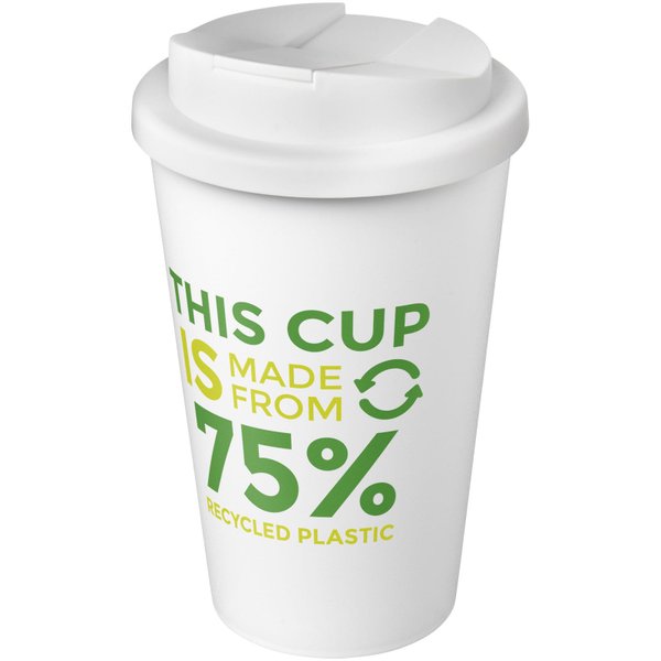 Americano® Eco 350 мл переработанный стакан с крышкой, защищающей от проливания - Americano® Eco 350 мл переработанный стакан с крышкой, защищающей от проливания