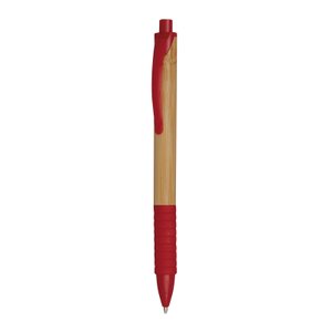 ручка шариковая bamboo rubber, красная