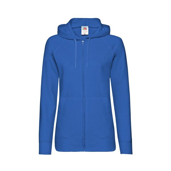 Толстовка женская без начеса LADIES LIGHTWEIGHT HOODED SWEAT 240 - Толстовка без начеса "Ladies Lightweight Hooded Sweat", ярко-синий, XS, 80% х/б 20% полиэстер, 240 г