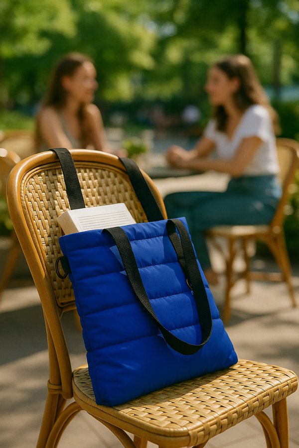 Шоппер Superbag Bubble New, стёганый, со скрытой магнитной кнопкой - Шоппер Superbag Bubble New, стёганый, со скрытой магнитной кнопкой (синий с чёрным)