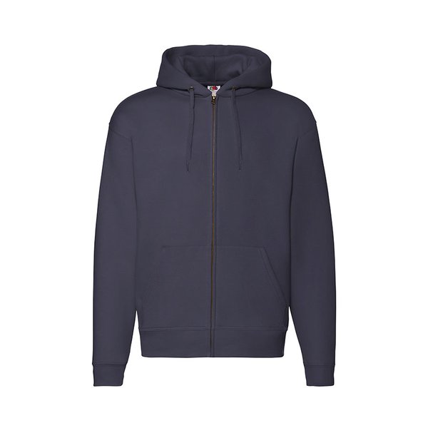 Толстовка с начесом PREMIUM HOODED SWEAT JACKET 280 - Толстовка "PREMIUM HOODED SWEAT JACKET", глубокий темно-синий_2XL, 70% х/б, 30% п/э, 280 г/м2