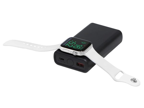 Внешний беспроводной аккумулятор 2-в-1 с функцией зарядки Apple Watch, QC/PD «AtomIQ», 10000 мАч - Внешний беспроводной аккумулятор 2-в-1 с функцией зарядки Apple Watch, QC/PD «AtomIQ», 10000 мАч