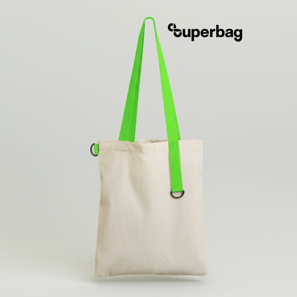 Шоппер Superbag - Шоппер Superbag (неокрашенный с салатовым)