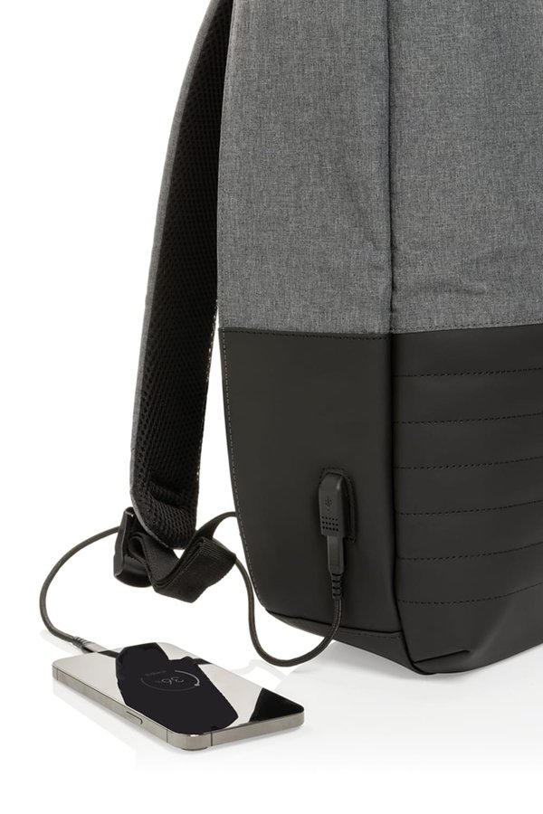 Антикражный рюкзак для ноутбука Swiss Peak с RFID-защитой из rPET AWARE™, 15,6’’ - Антикражный рюкзак для ноутбука Swiss Peak с RFID-защитой из rPET AWARE™, 15,6’’